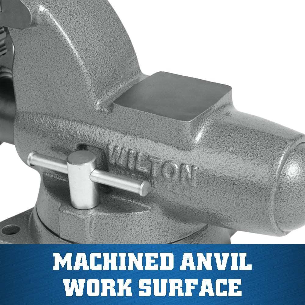 Jet C0, Combination Pipe And Bench 3-1/2 in. Jaw Round Channel Vise with Swivel Base 28825