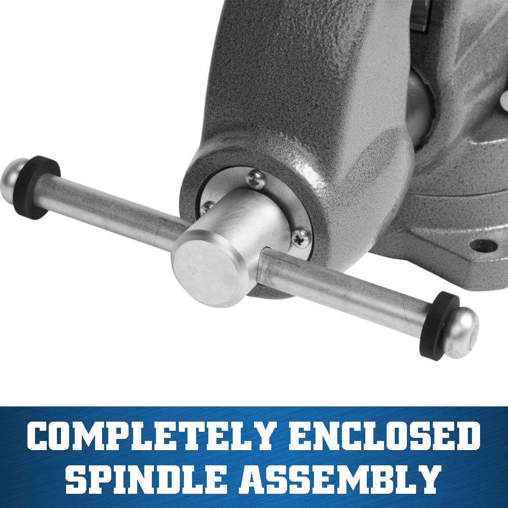 Jet C0, Combination Pipe And Bench 3-1/2 in. Jaw Round Channel Vise with Swivel Base 28825