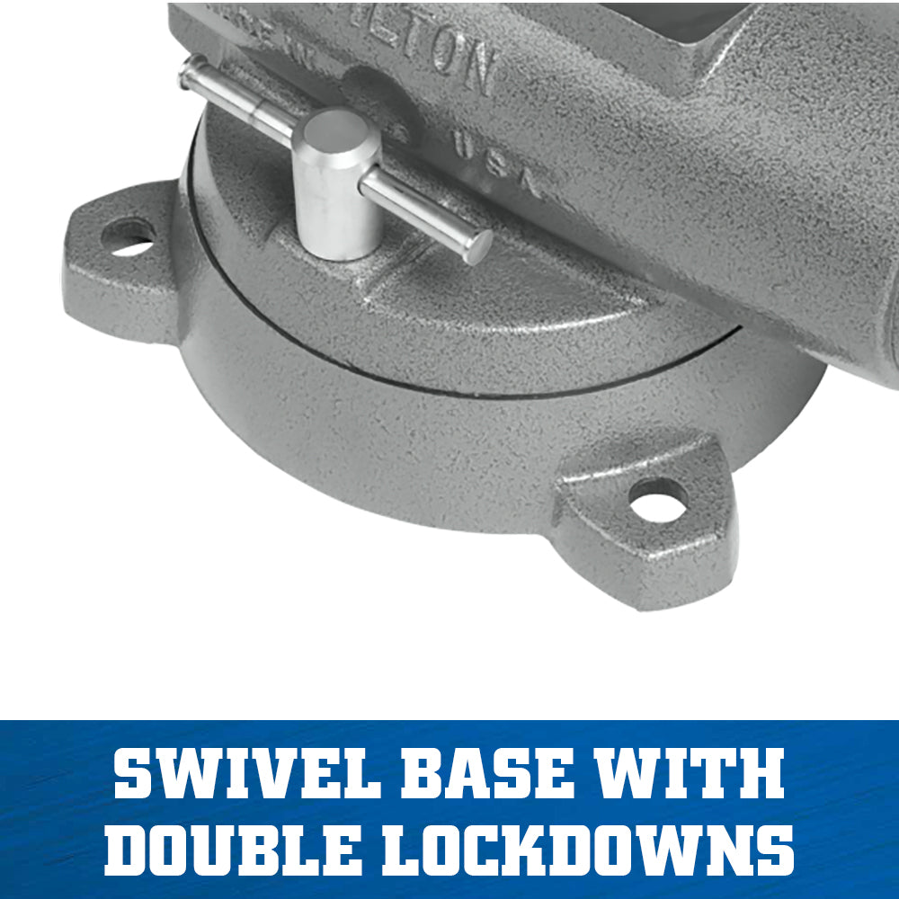 Jet C2, Combination Pipe and Bench 5 in. Jaw Round Channel Vise with Swivel Base 28827