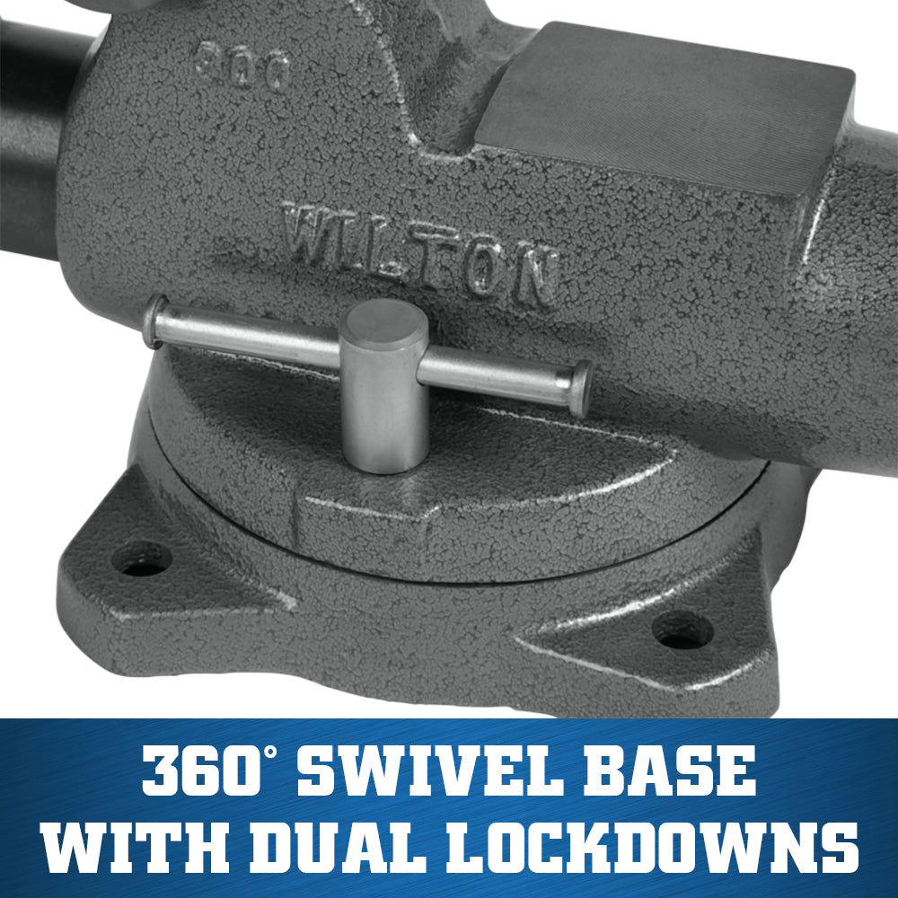 Jet 300S Machinist 3 in. Jaw Round Channel Vise with Swivel Base 28830