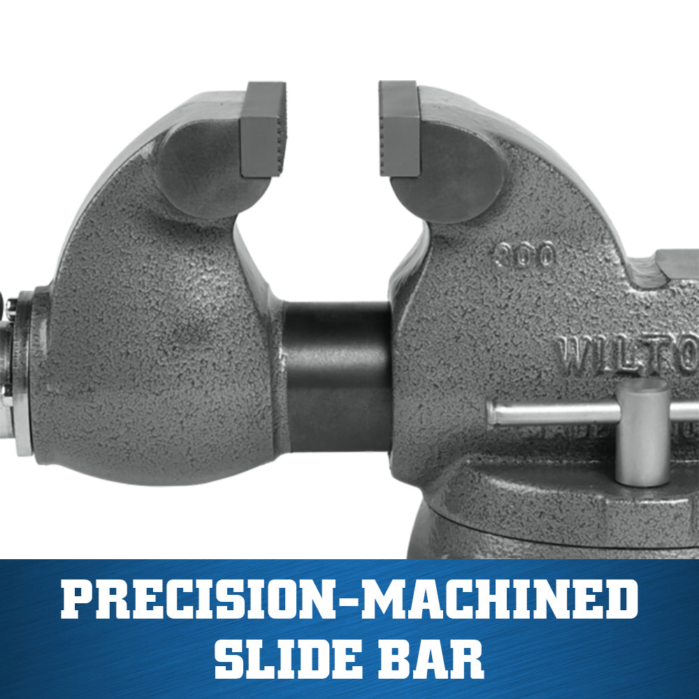 Jet 300S Machinist 3 in. Jaw Round Channel Vise with Swivel Base 28830