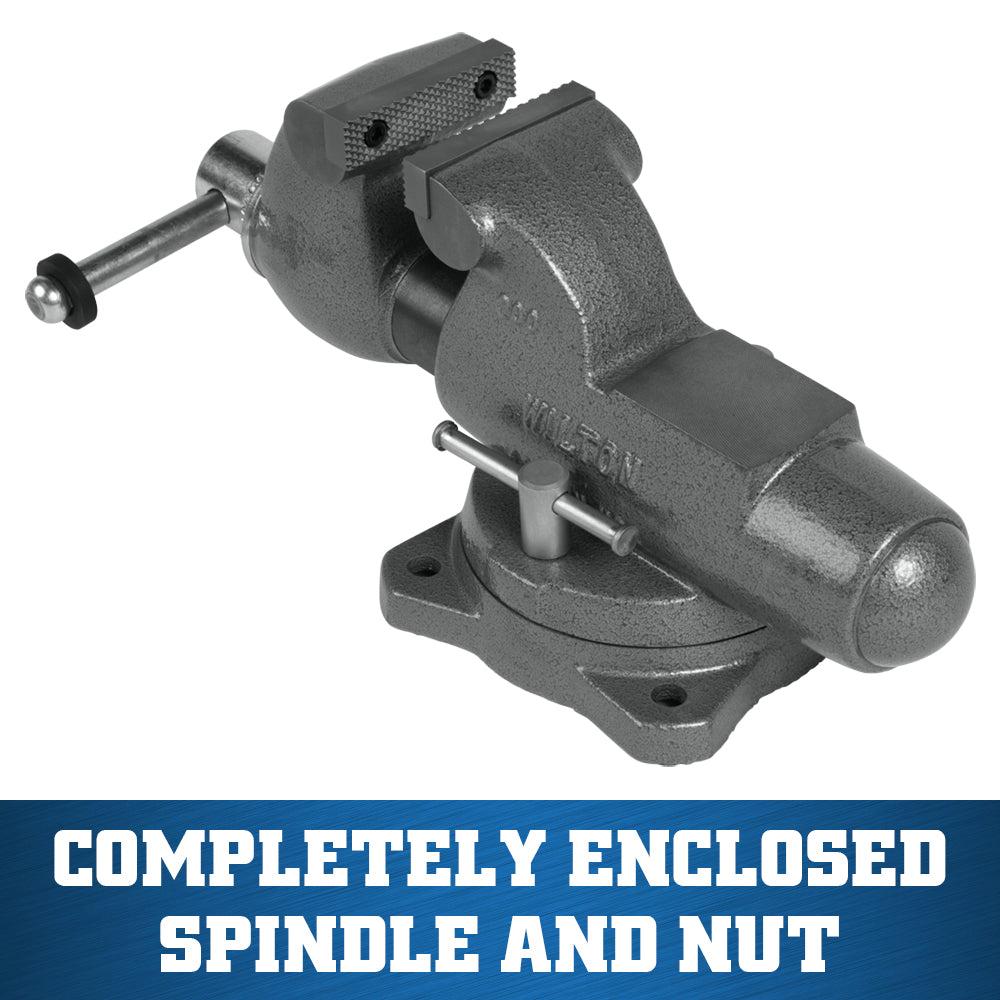 Jet 300S Machinist 3 in. Jaw Round Channel Vise with Swivel Base 28830
