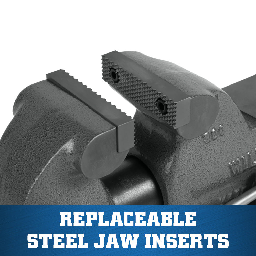 Jet 300S Machinist 3 in. Jaw Round Channel Vise with Swivel Base 28830