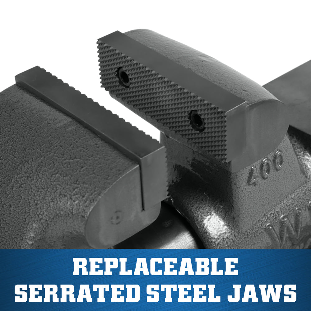 Jet 400S Machinist 4 in. Jaw Round Channel Vise with Swivel Base 28831