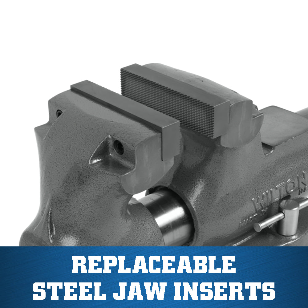 Jet 600S Machinist 6 in. Jaw Round Channel Vise with Swivel Base 28833