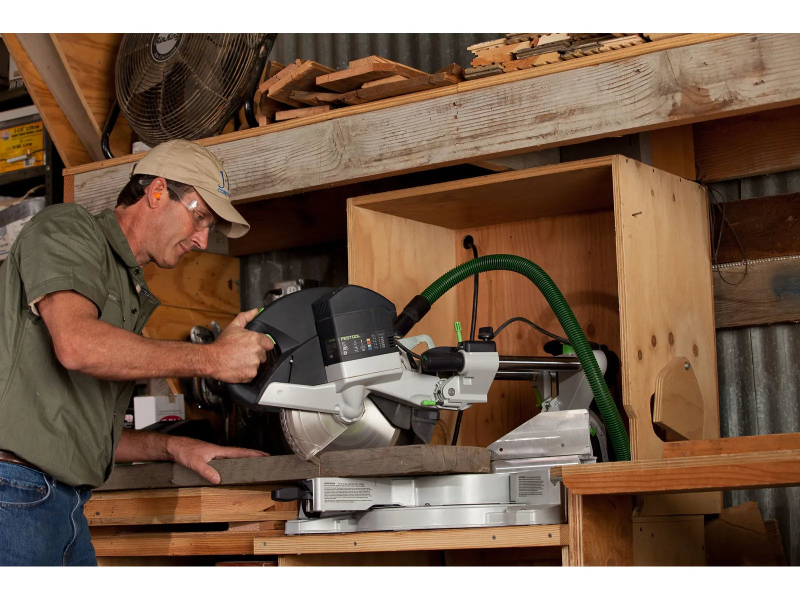Festool KAPEX KS 120 REB 10-1/4 in. Sliding Compound Miter Saw Starter Set with UG Stand, Extensions, & Hose, 120V 579556