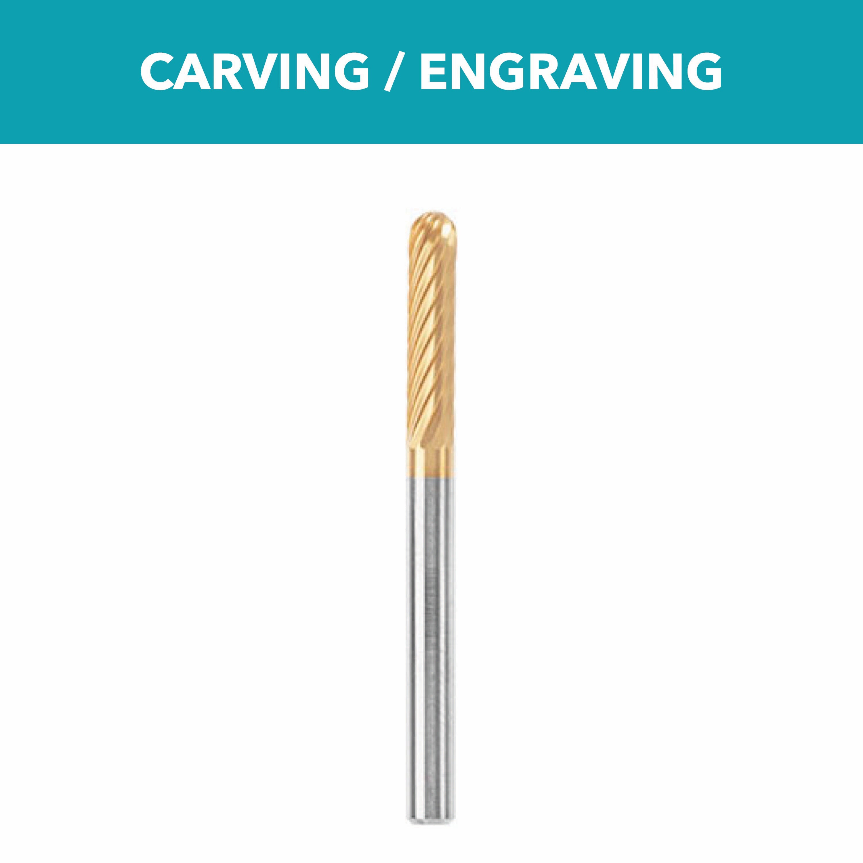 1/8 in. Max Life High Performance Tungsten Carbide Carving Bit
