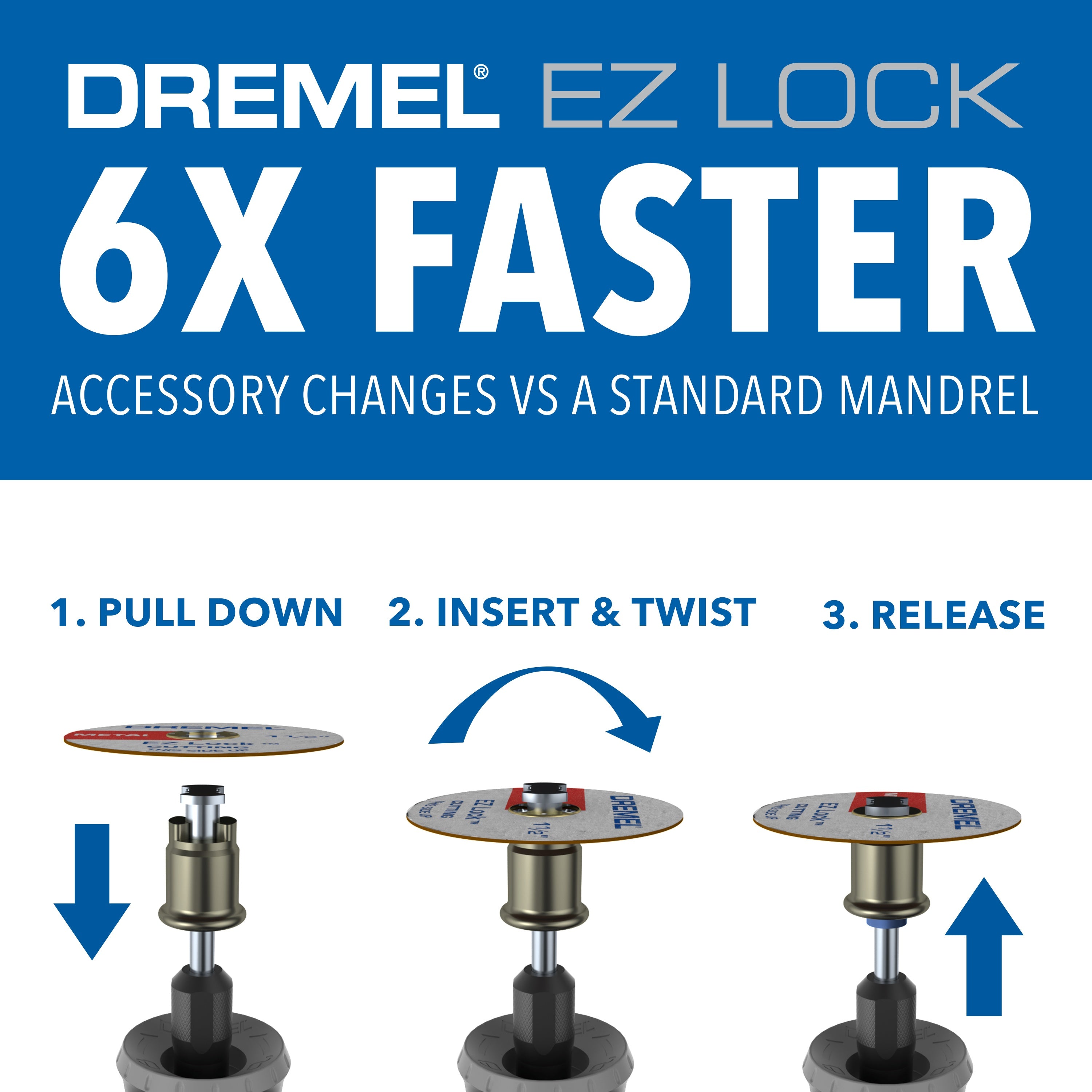 Dremel 1-1/2 in. High Performance EZ Lock Max Life Diamond Wheel EZ545HP