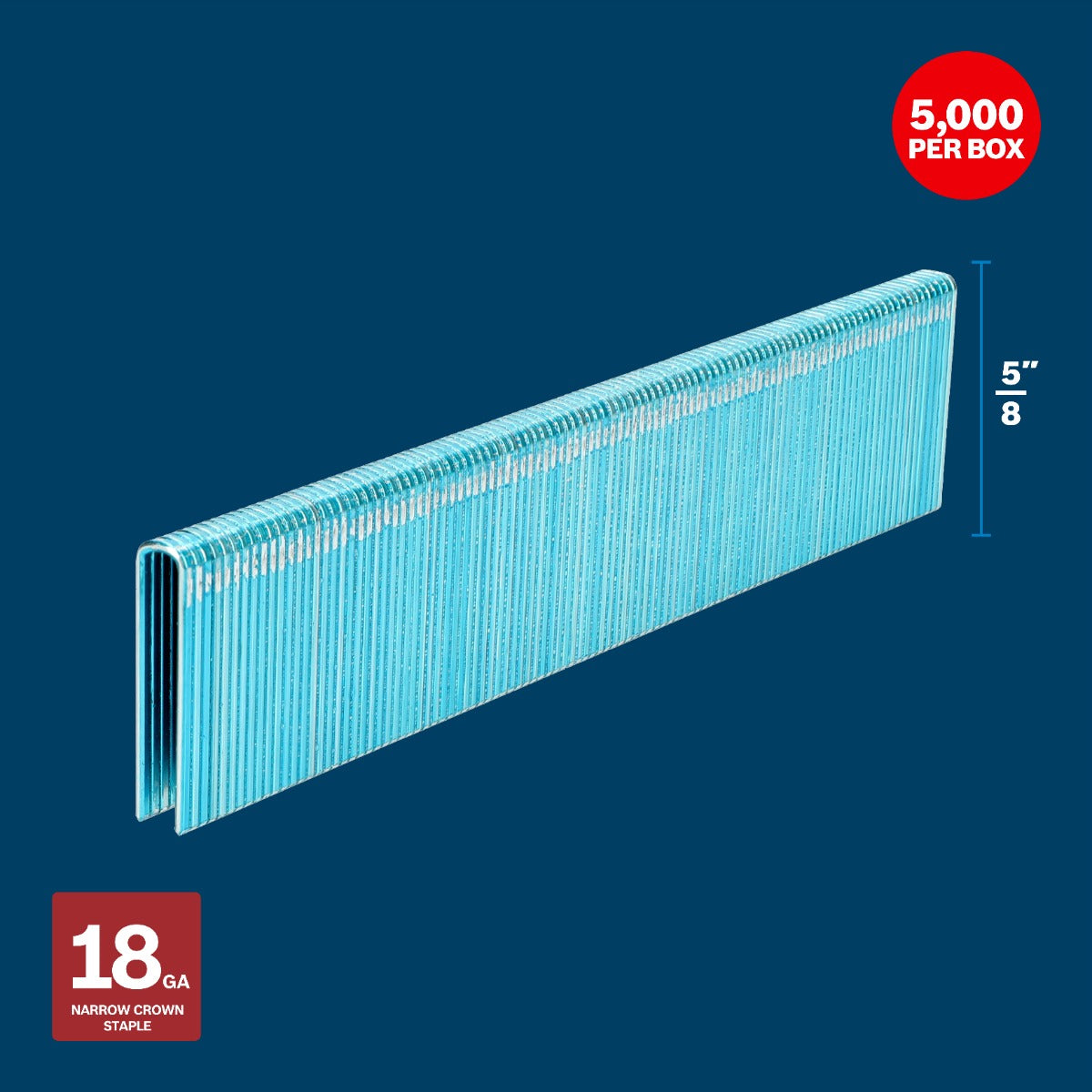 Bosch 5/8 In. 18ga Narrow Crown Staples (5000 Per Box) GTH18G062GV