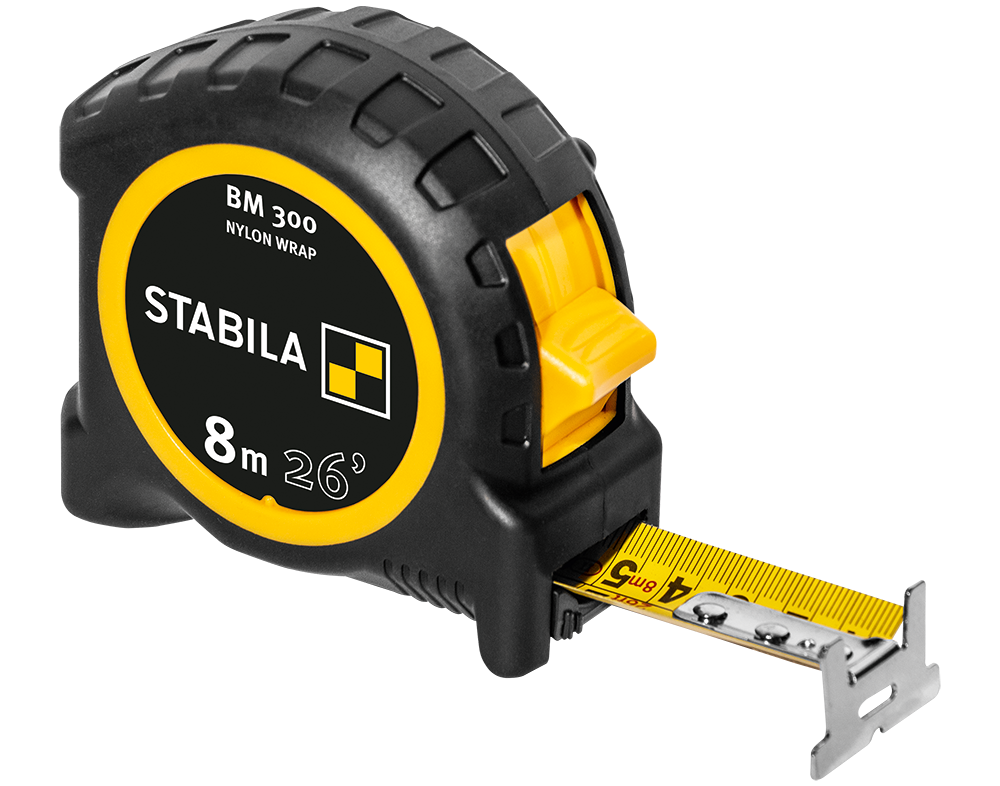 Stabila 26 ft. (8m) Tape Measure, cm/in Scale, BM 300 30626