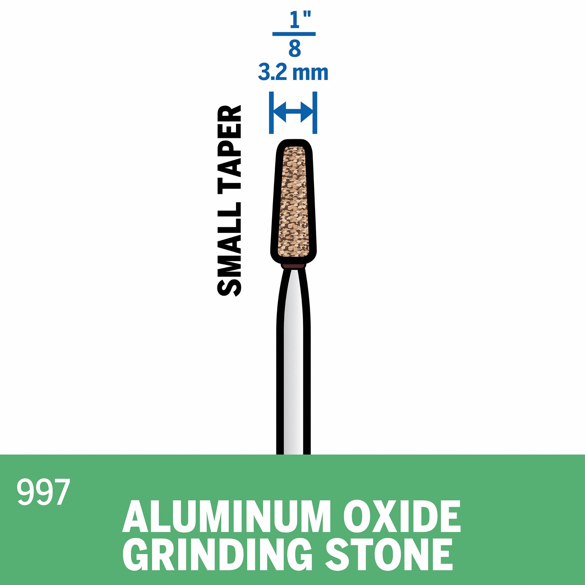 Dremel 1/8 in. Aluminum Oxide Grinding Stone 997