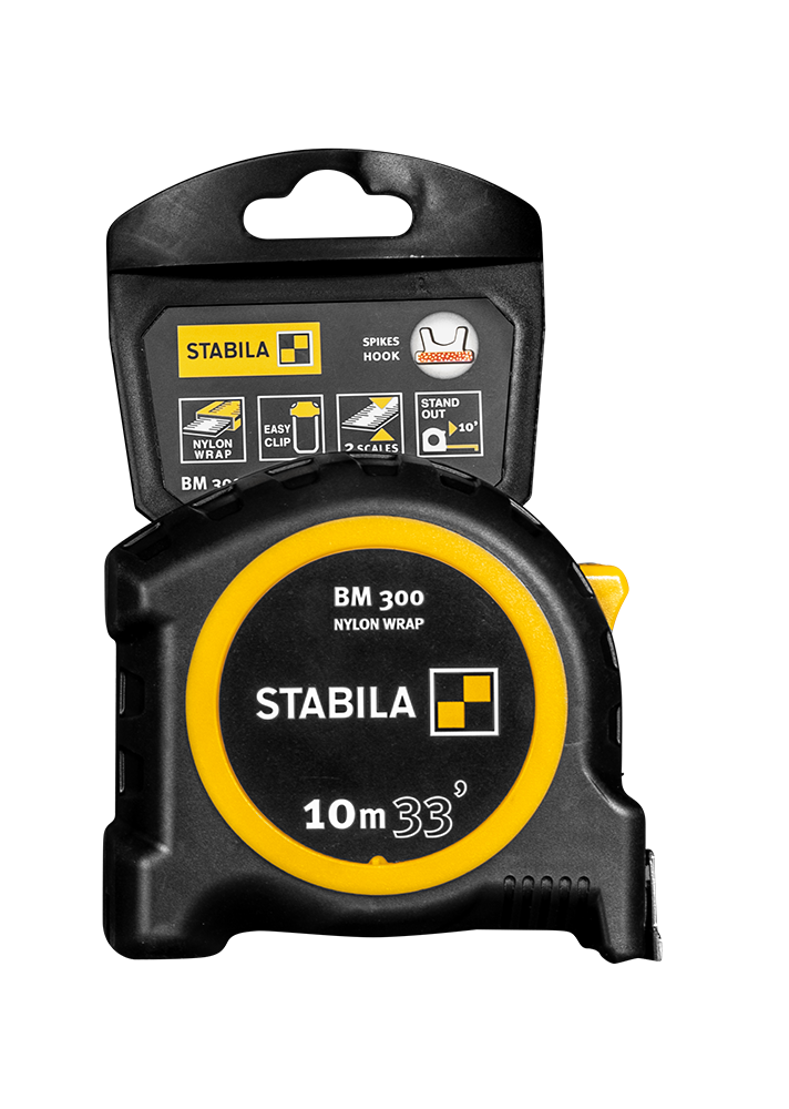 Stabila 33 ft. (10m) Tape Measure, cm/in Scale, BM 300 30633