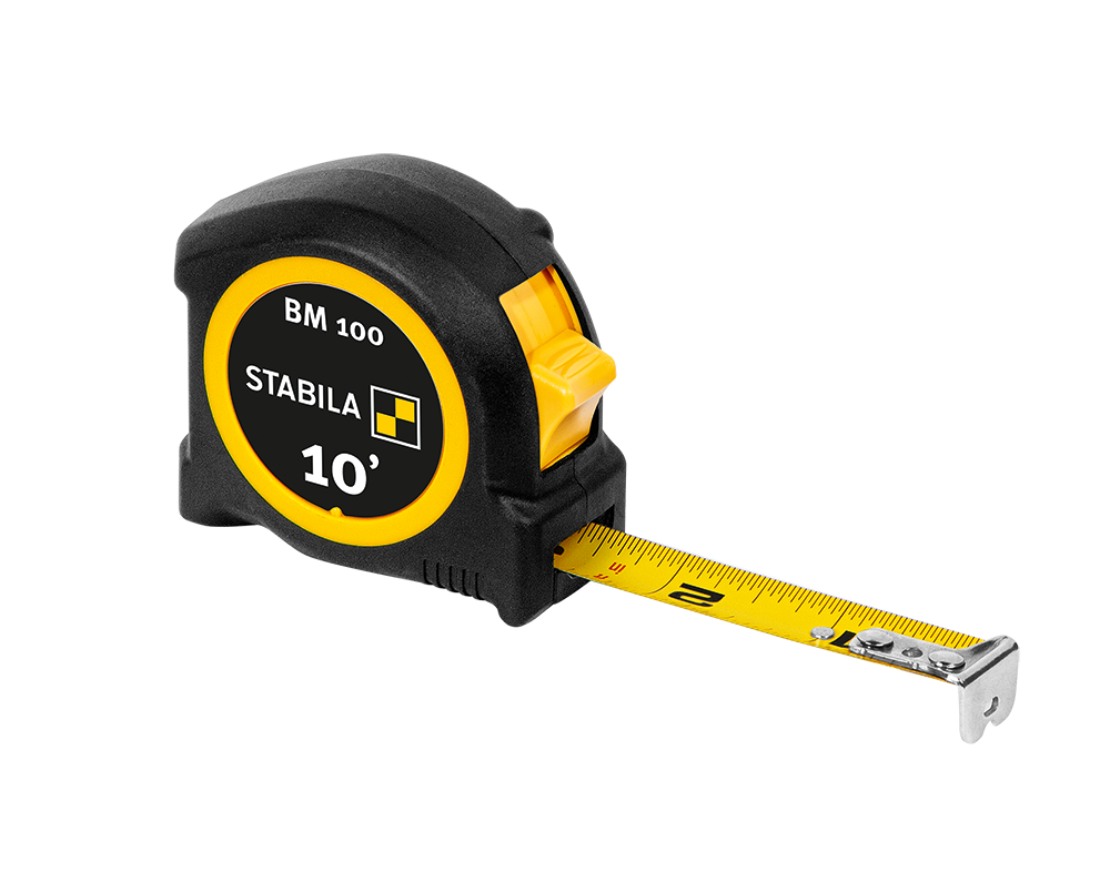 Stabila 10 ft. (3m) Pocket Tape Measure, Imperial Scale, BM 100 30710