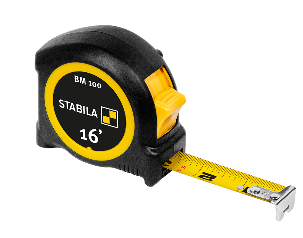 Stabila 16 ft. (5m) Pocket Tape Measure, Imperial Scale, BM 100 30716