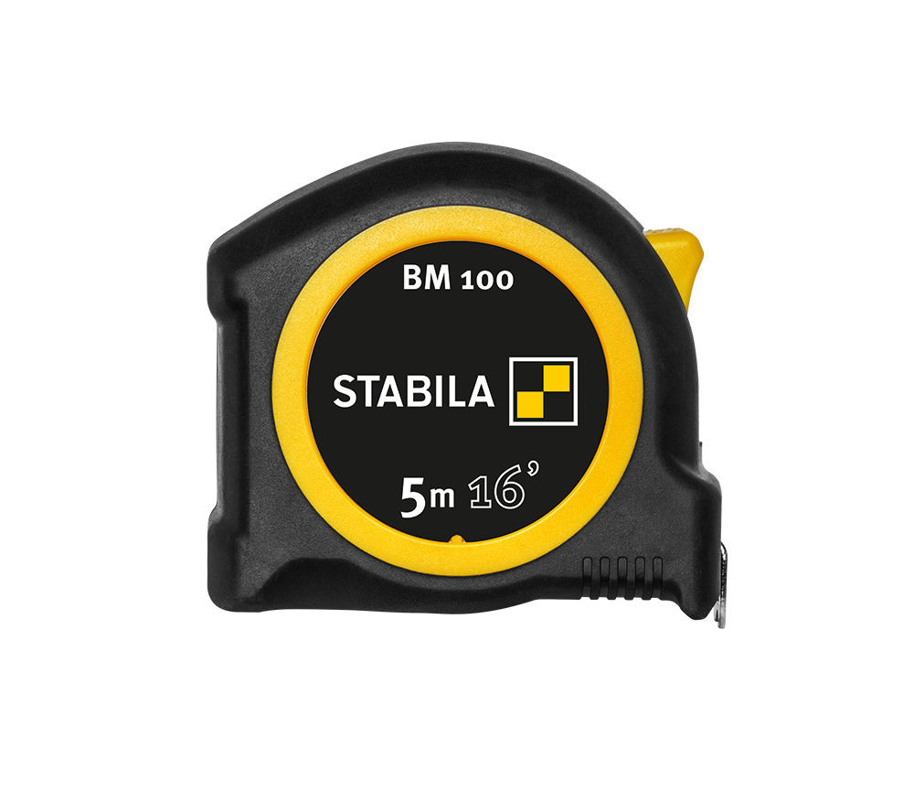 Stabila 16 ft. (5m) Pocket Tape Measure, cm/in Scale, BM 100 30816