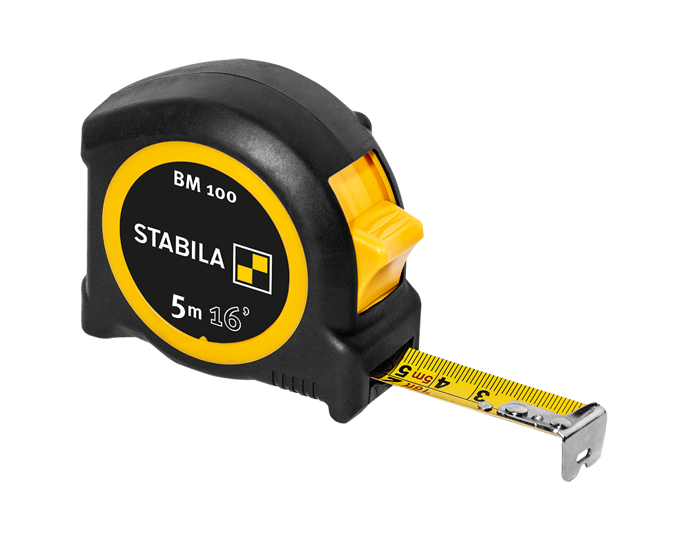 Stabila 16 ft. (5m) Pocket Tape Measure, cm/in Scale, BM 100 30816