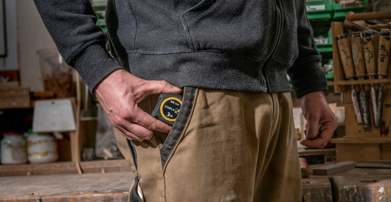 Stabila 10 ft. (3m) Pocket Tape Measure, cm/in Scale, BM 100 30810