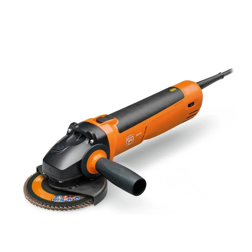 Fein 5" Brushless Angle Grinder for Stainless Steel CG 15-125 BL Inox 1500W, Variable Speed, Lock-On Slide Switch 72250760120