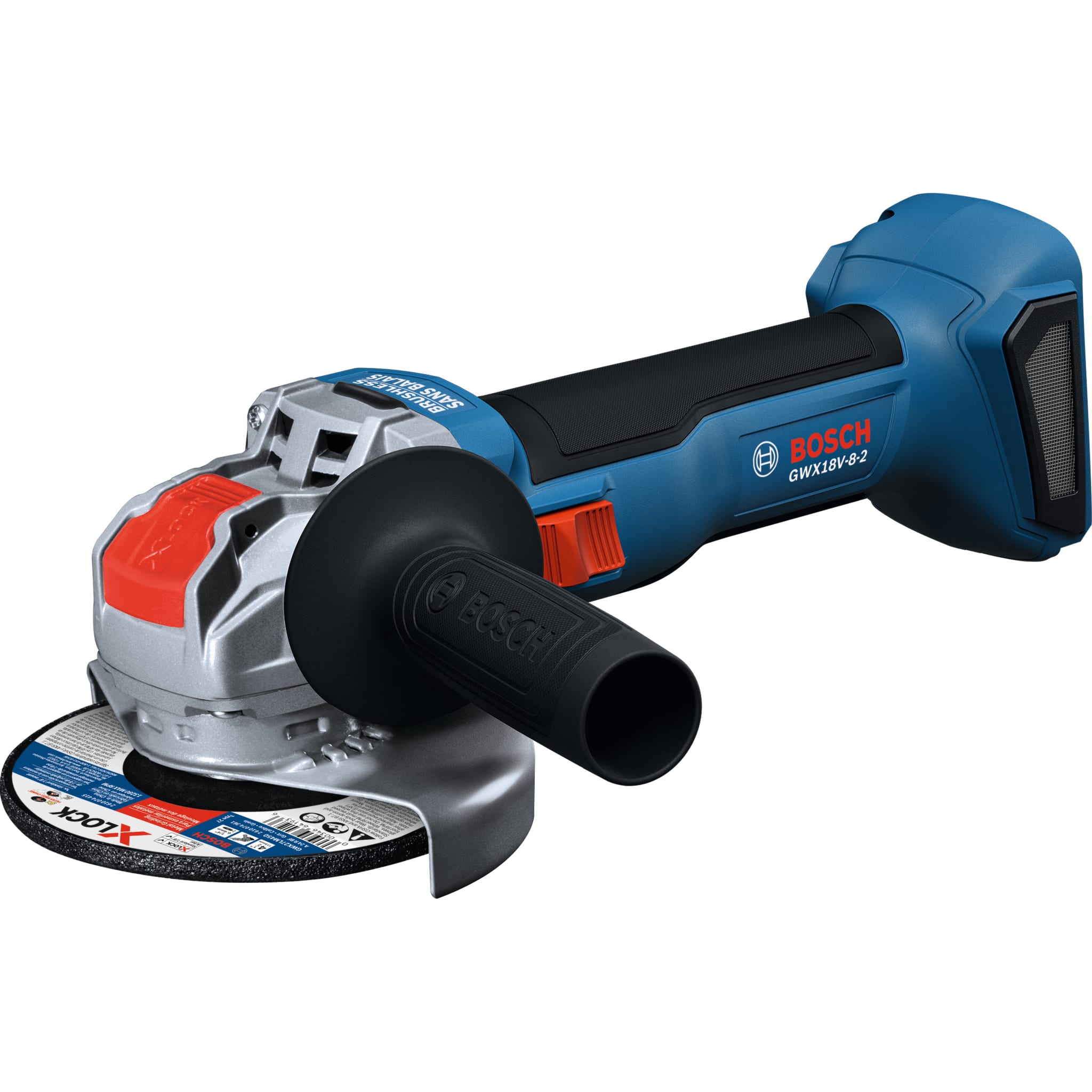Bosch 18V X-LOCK 4-1/2" Angle Grinder with Slide Switch (Bare Tool) GWX18V-8-2N