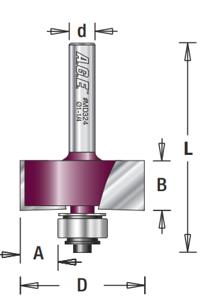 Amana Tool AGE Rabbet Bit 1/2 in Shank MD326
