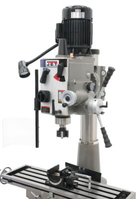 Jet JMD-40GHPF Geared Head Mill Drill with Power Downfeed & Newall NMS300 2-Axis DRO 351146