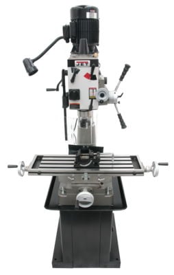 Jet JMD-40GHPF Geared Head Mill Drill with Power Downfeed & Newall NMS300 2-Axis DRO & X-Powerfeed 351147