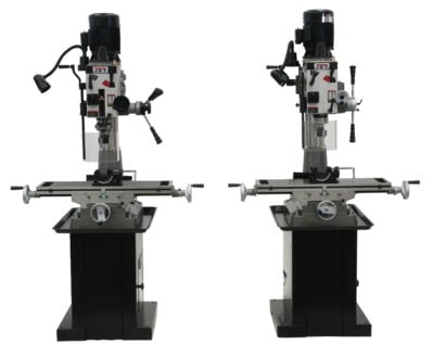 Jet JMD-40GHPF Geared Head Mill Drill with Power Downfeed & Newall NMS300 2-Axis DRO & X-Powerfeed 351147