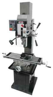 Jet JMD-45VSPFTVariable Speed Geared Head Square Column Mill Drill with Power Downfeed & Newall NMS300 2-Axis DRO 351164