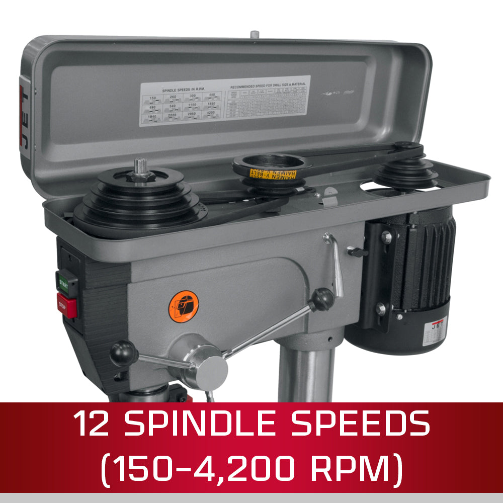 Jet J-2550, 20 in. Floor Model Drill Press 115V 1Ph 354402