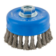 Bosch 4" Cup Brush, Knotted, Carbon Steel WBS510