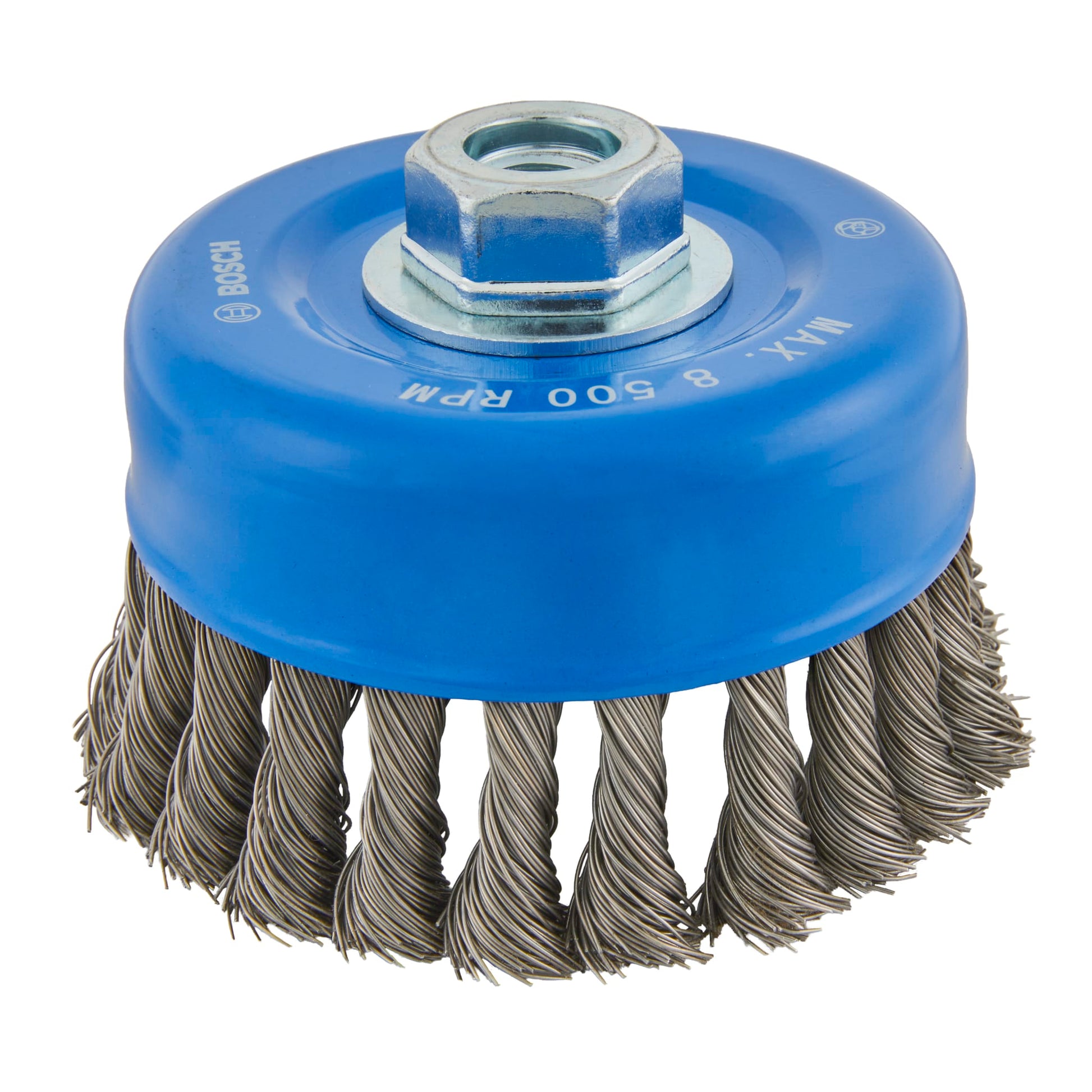Bosch 4" Cup Brush, Knotted, Carbon Steel WBS510