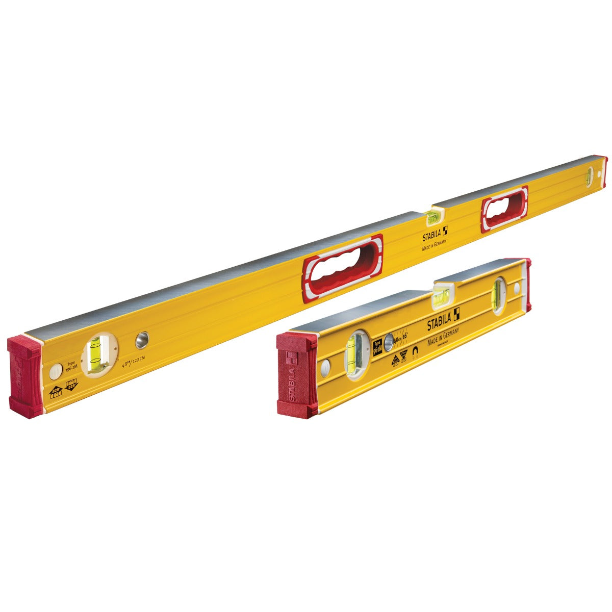 Stabila 16 in. & 48 in. Type 196 Magnetic Levels Set 38816