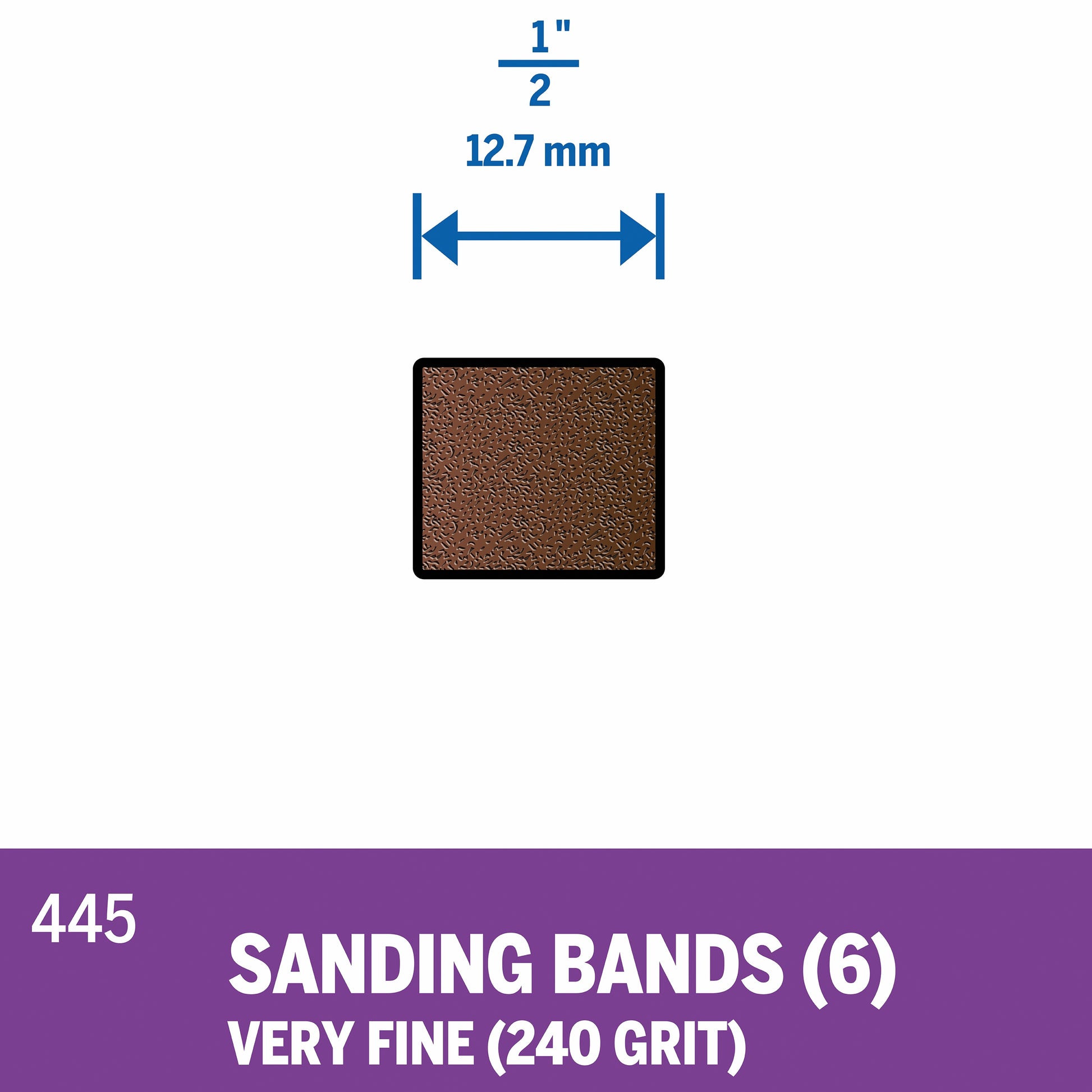 Dremel 1/2 in. 240 Grit Sanding Bands, 6-Pack 445