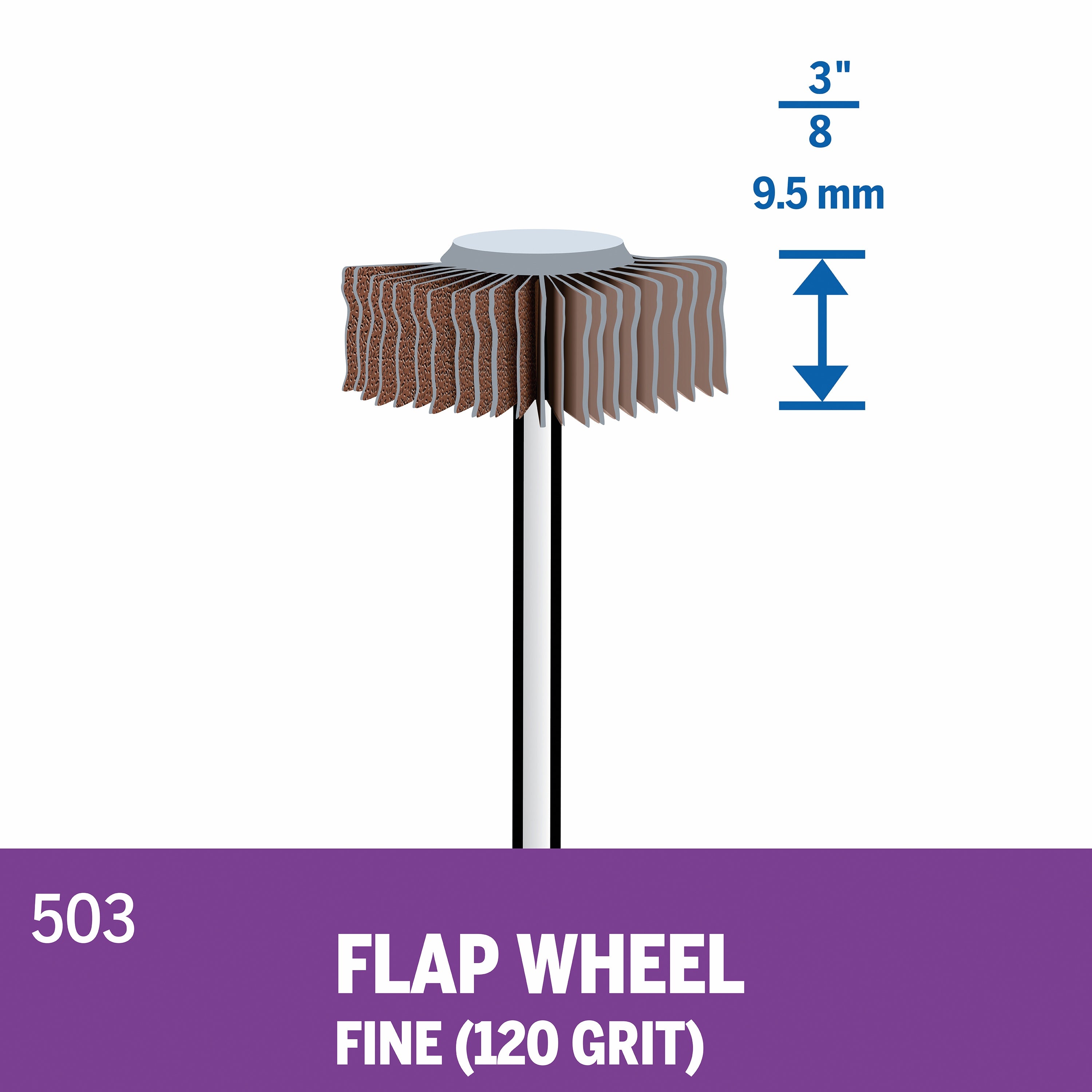 Dremel 3/8 in. 120 Grit Flap Wheel 503