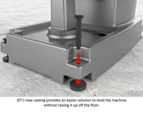 Jet JTM-1050EVS2/230 Mill With 3-Axis Acu-Rite 303 DRO (Knee) With X, Y and Z-Axis Powerfeeds and Air P 690680