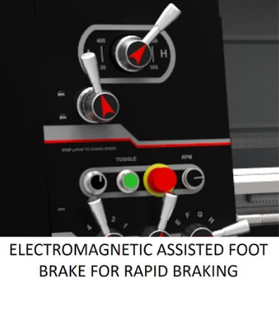 Jet Elite 14x40 EVS Lathe with ACU-RITE 203 DRO, Taper Attachment, and Collet Closer, E-1440VS 892456