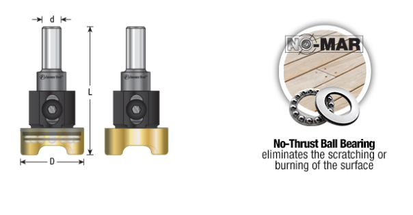Amana Tool ADJ. No-Mar Depth-Stop Adapter 55246