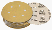 Mirka Gold 3 in. 120G 6 Hole Grip Vacuum Disc, Qty 50 23-634-120