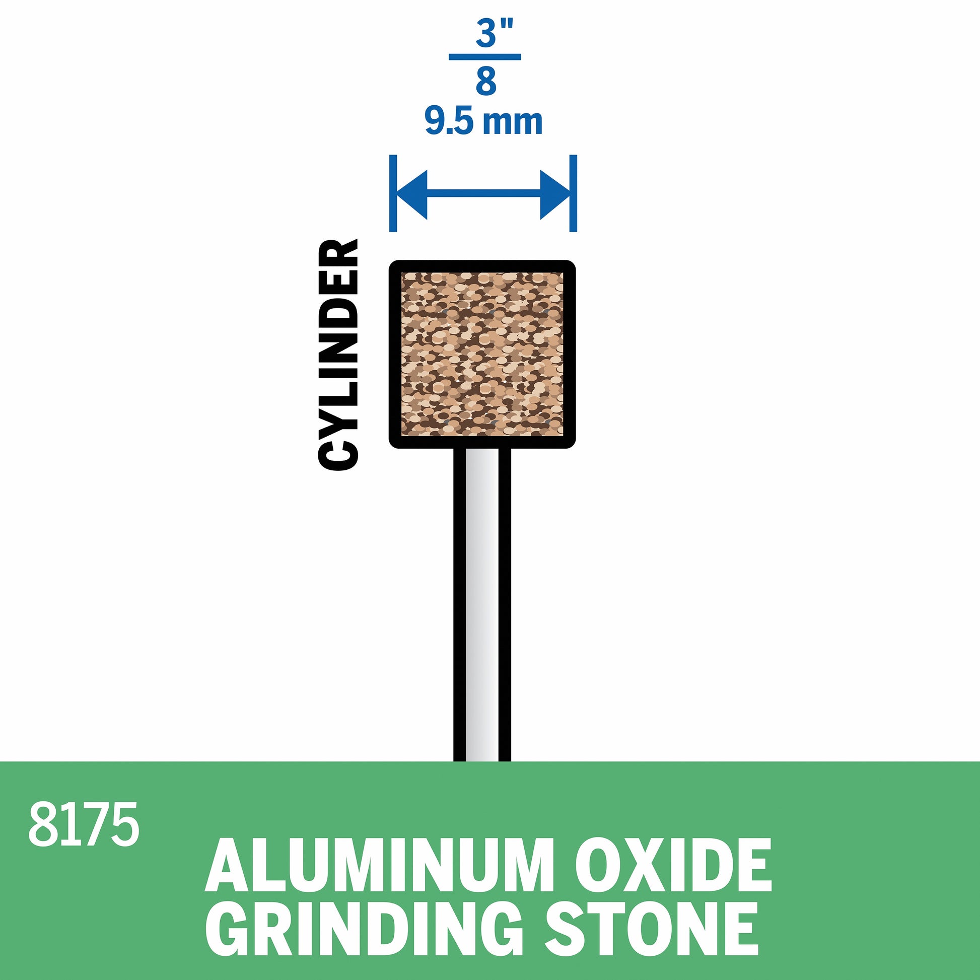 Dremel 3/8 in. Aluminum Oxide Grinding Stone 8175