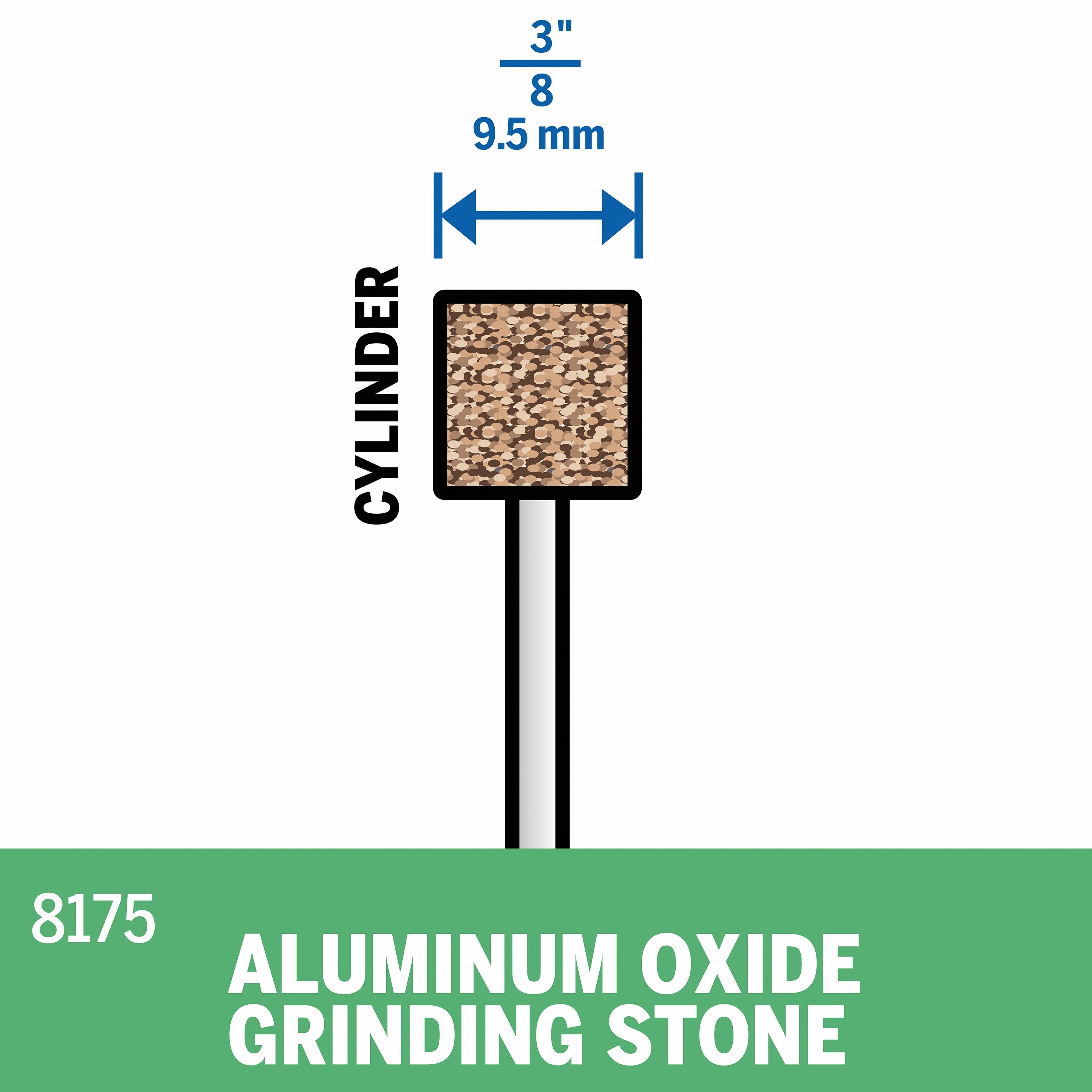 Dremel 3/8 in. Aluminum Oxide Grinding Stone 8175