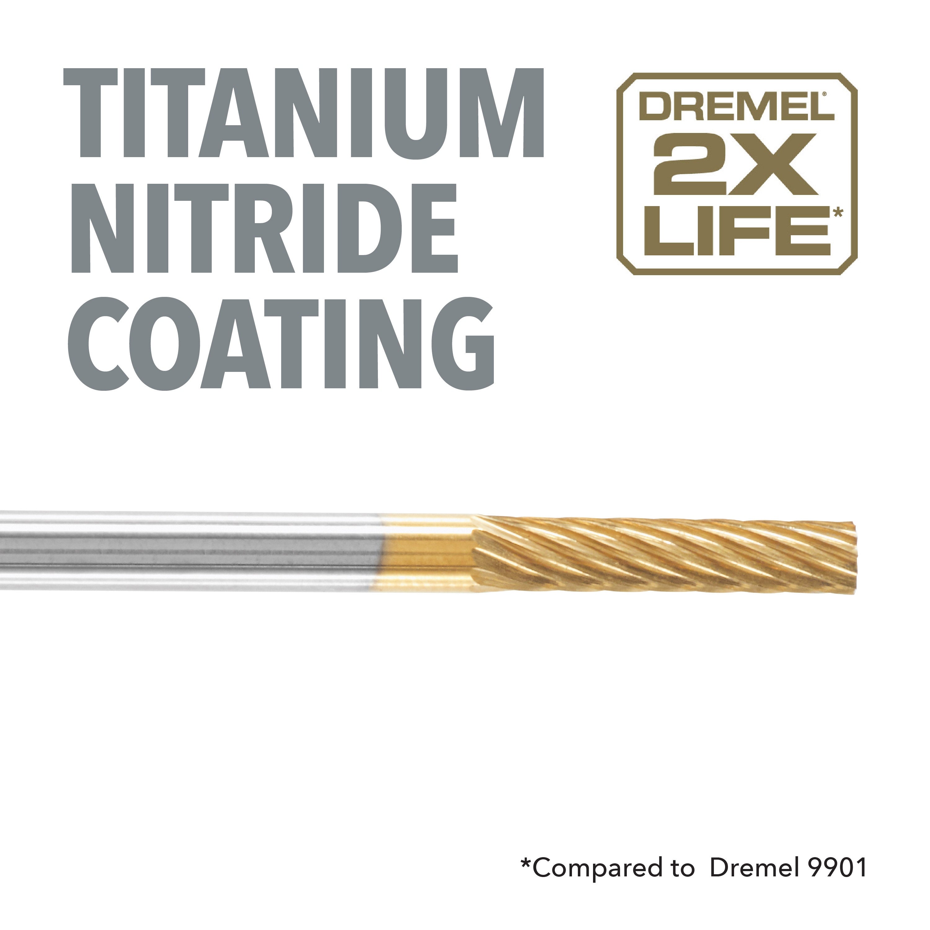 Dremel 1/8 in. Cylinder Shape Tungsten Carbide High Performance Rotary Carving Bit 9901HP