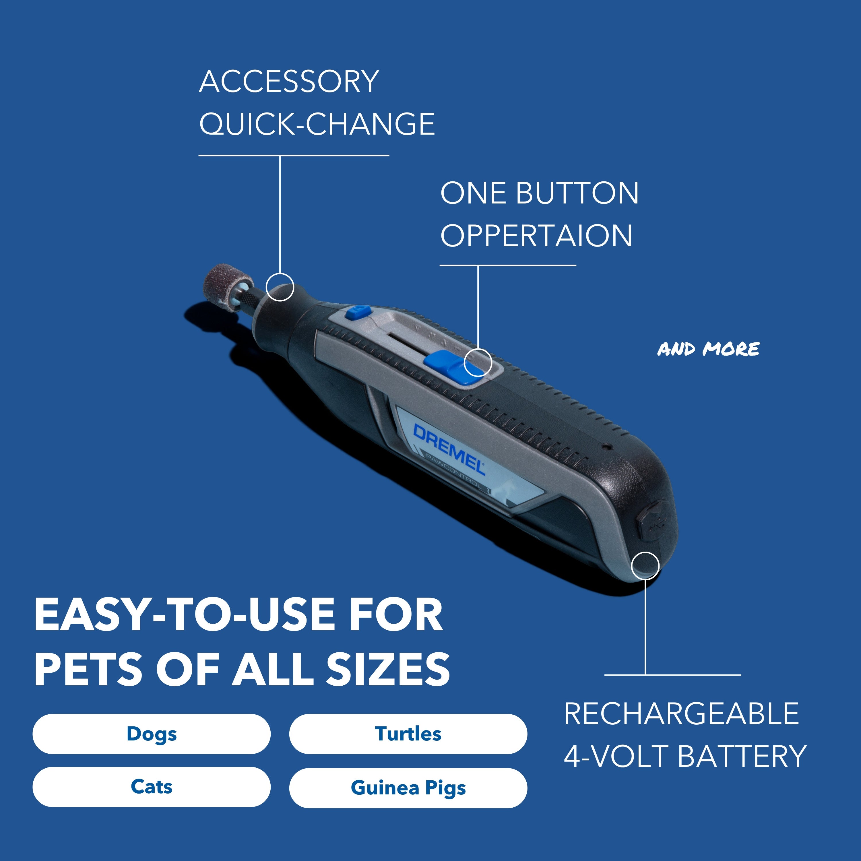 Dremel 4 Volt Cordless Pet Nail Grooming Kit 7760-PGK