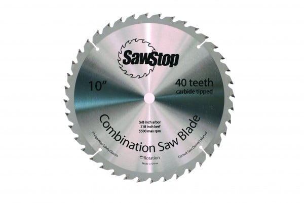 SawStop 40-Tooth Combination Table Saw Blade CNS-07-148