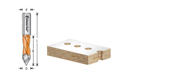 Amana Tool 10mm Through-Hole L/H 70mm Long 414010