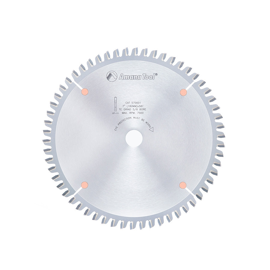 Amana Tool 7 in /58T Non-Ferrous T.C.G Grind 575601