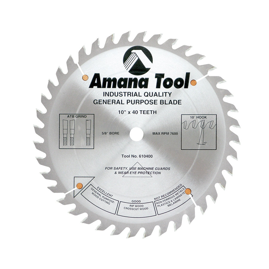Amana Tool 10 in /40T General Purpose A.T.B. 610400