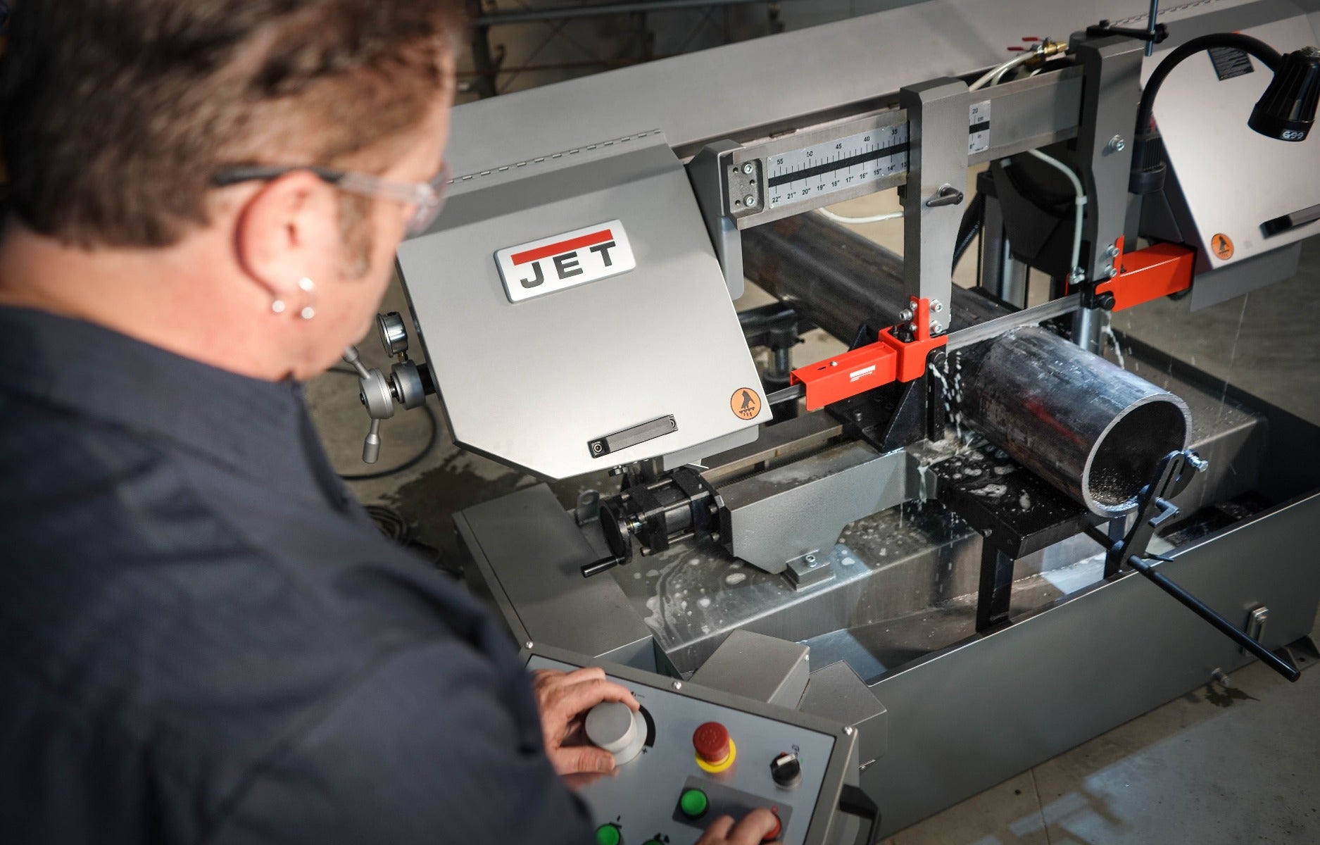 Jet HBS1220DC 12 in. x 20 in. Semi Auto Variable Speed Dual Column Bandsaw 3HP, 230460V, 3Ph 413400