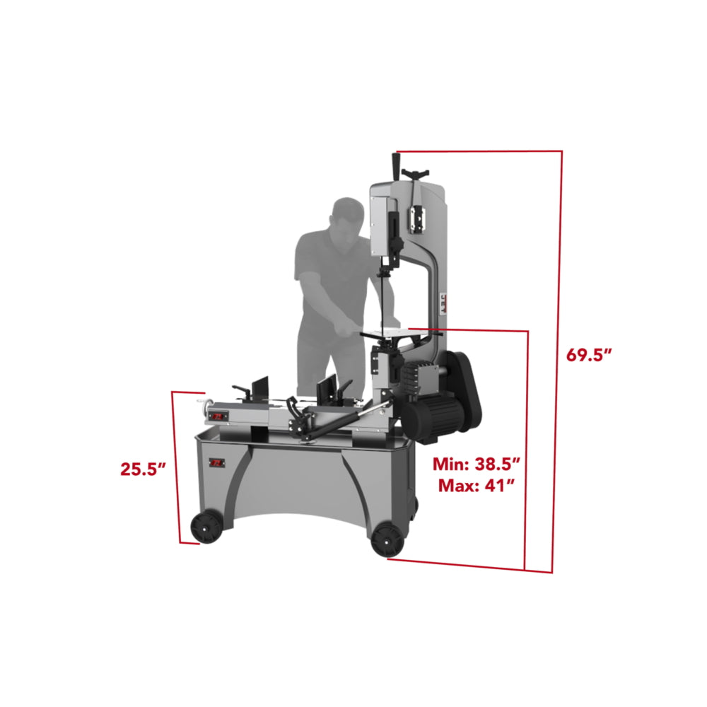 Jet 7 x 12 in. Deluxe Horizontal/Vertical Bandsaw HVBS-712D 414560