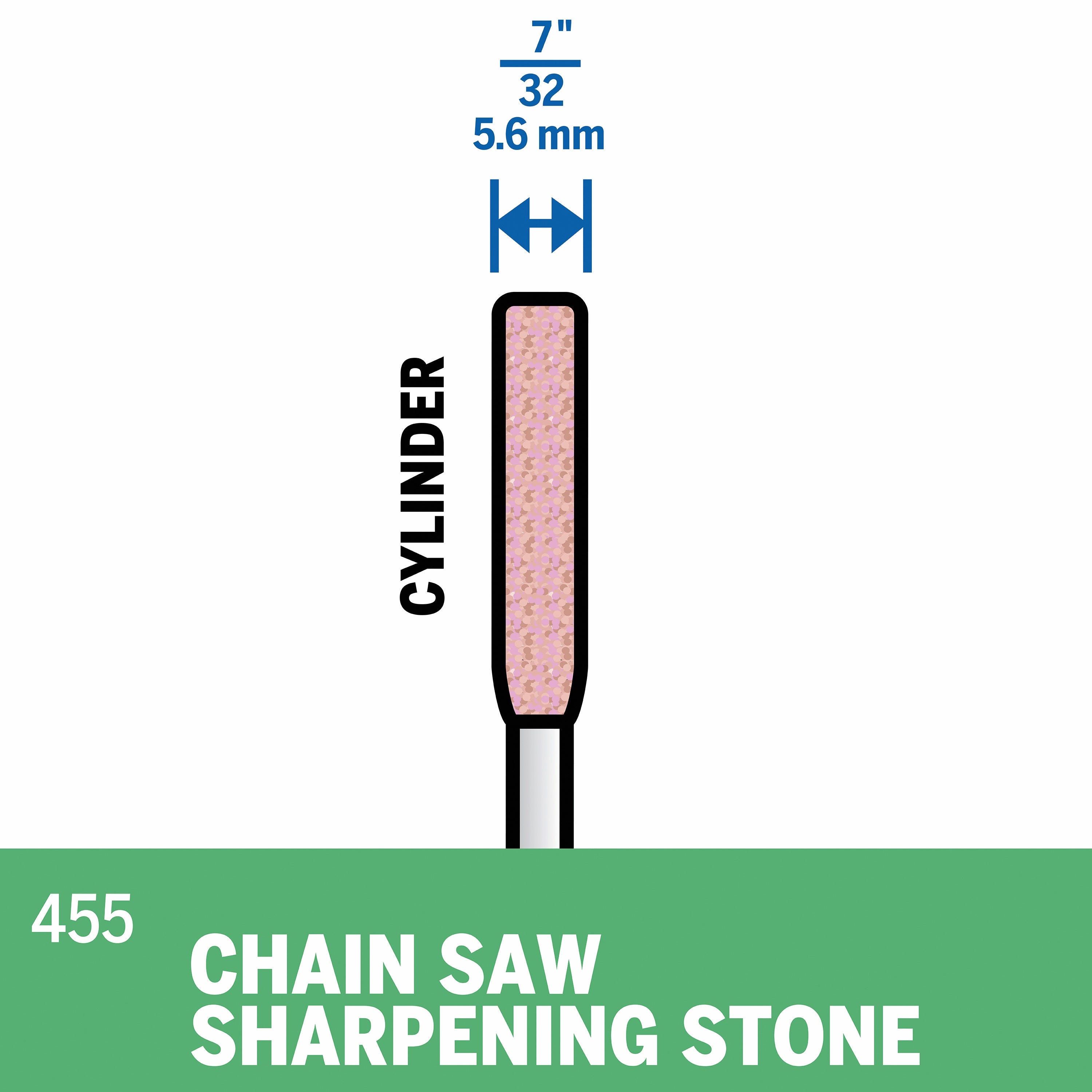 Dremel 7/32 in. Chainsaw Sharpening Grinding Stone, 2-Pack 455