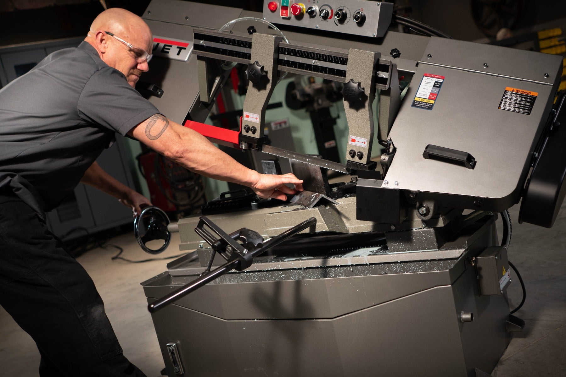 Jet HBS-1018EVS, 10 in. x 18 in. EVS Horizontal Bandsaw CSA Appproved 2HP, 115V, Single Phase 424470